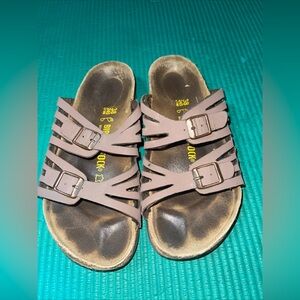 Birkenstock Granada Pewter Double Strp Slide Sandals EU 38 L 7 M 6